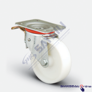 EM 01 ZKZ 80X30F (INOX) Döner Tablalı Frenli Burçlu Poliamid Paslanmaz EMES Teker - SMKSEALONLINE