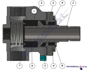 2'' BUHAR BAŞLIĞI SAĞ SMK BB3008-R