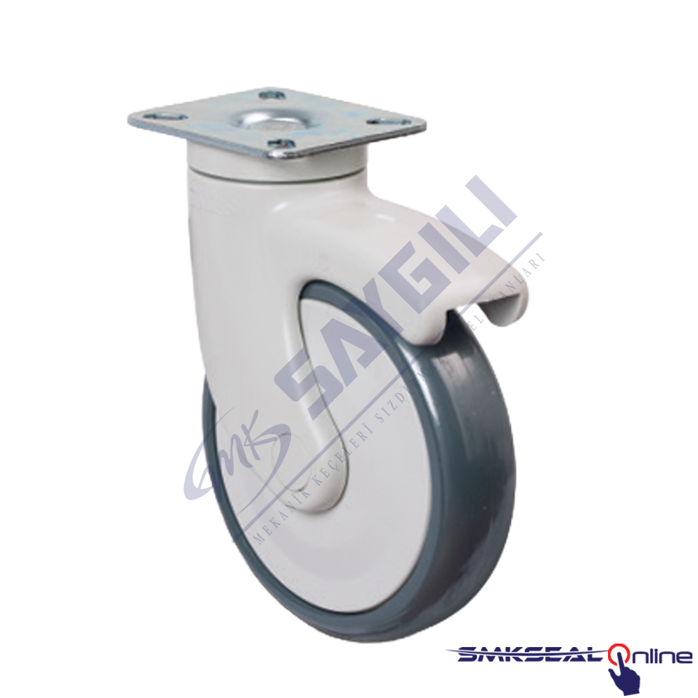 EC 01 MBT 100X32 Döner Tablalı Bilyalı Termoplastik Kauçuk EMES Hastahane Tekeri