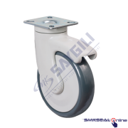 EC 01 MBT 100X32 Döner Tablalı Bilyalı Termoplastik Kauçuk Hastahane Tekeri