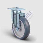 ER 01 MKT 100X32 Döner Tablalı Burçlu Termoplastik Kauçuk Tekerlek