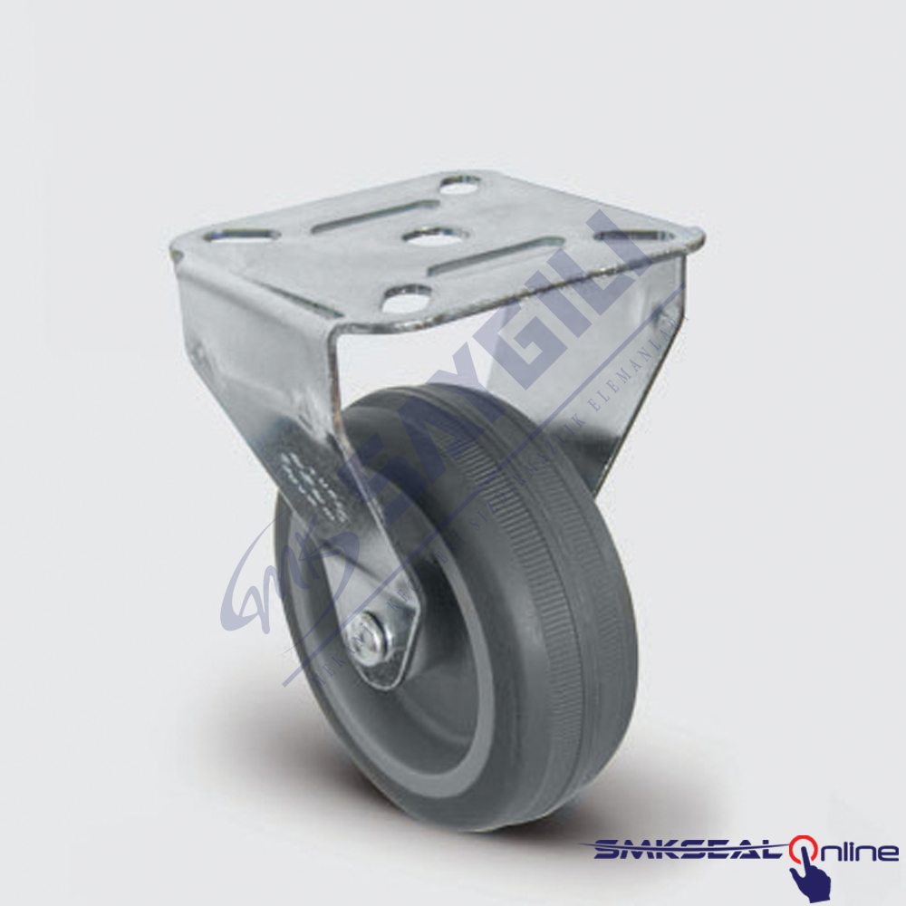 EU 02 MKT 50X20 Sabit Tablalı Kauçuk Kaplı EMES Servis Tekeri - SMKSEALONLINE